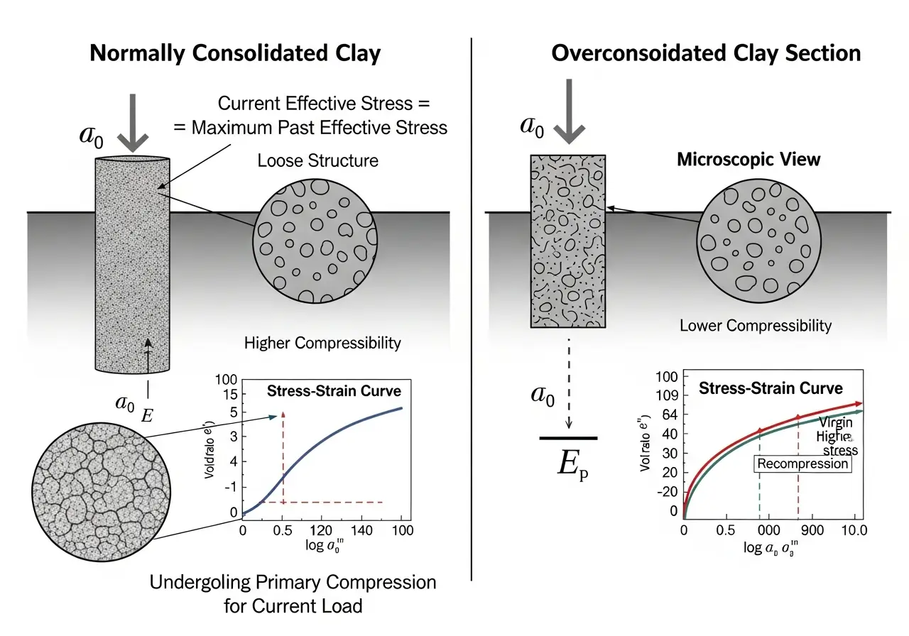 Perbedaan Normally Consolidated dan Over Consolidated pada Tanah Lempung