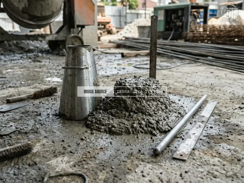 Pengujian Slump Beton Segar